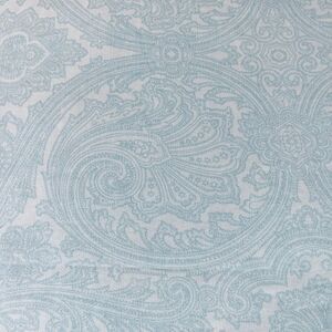 Luxury Queen Flat Sheet Blue Wht Vintage India soft Cotton